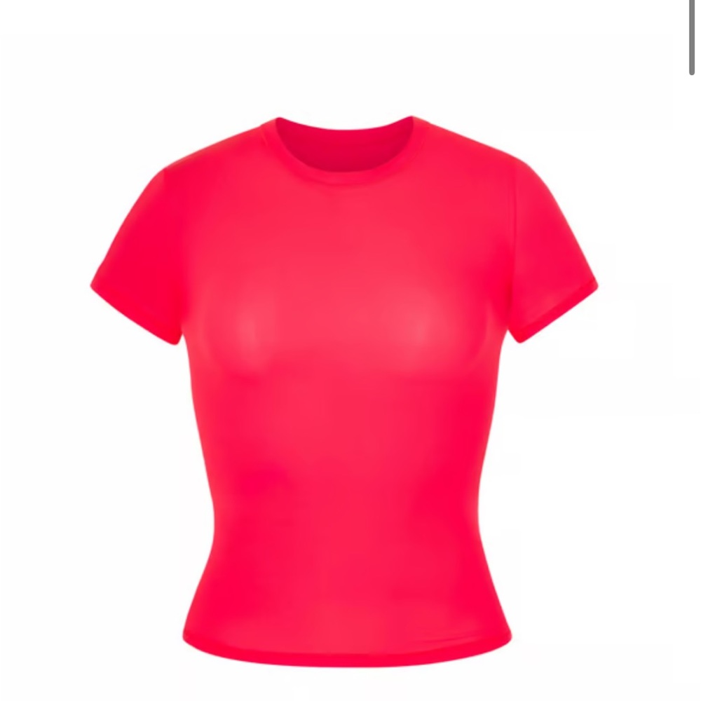 SKIMS FITS EVERYBODY T-SHIRT | ULTRA PINK
